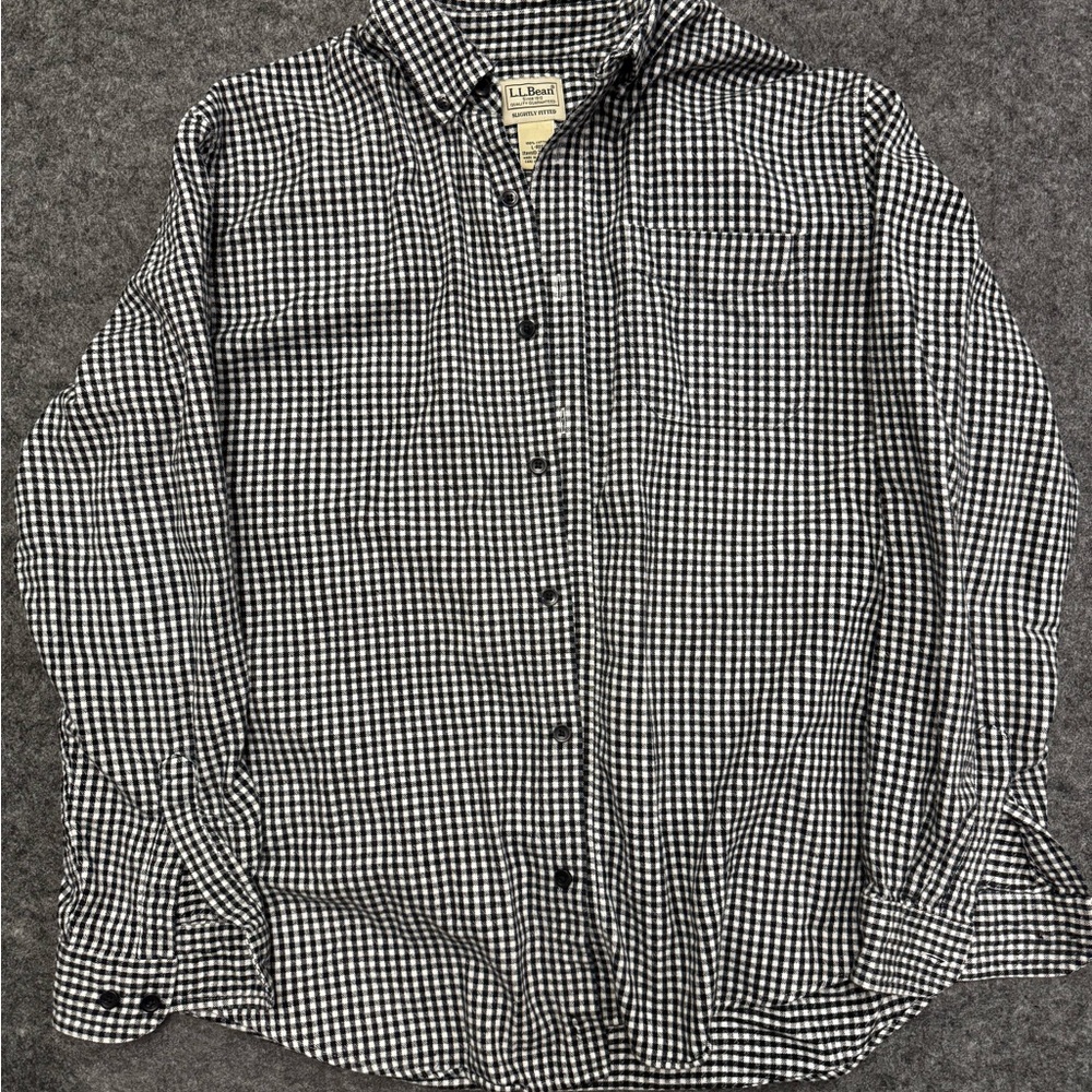 Vintage 2000’s LL Bean Button Up  Plaid Soft Long Sleeve Shirt Size Large